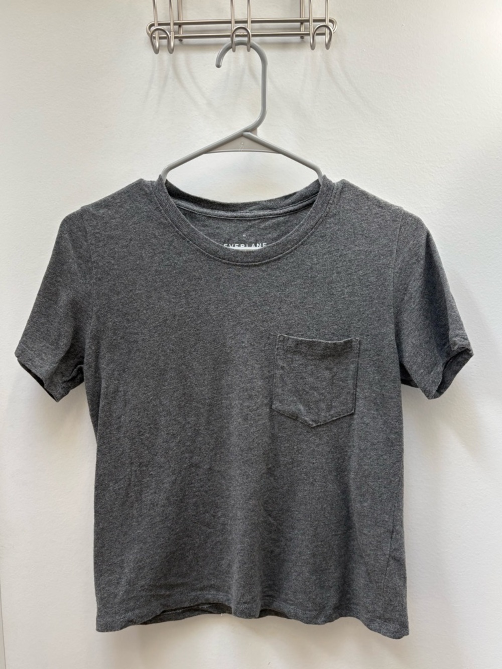 Everlane Charcoal Gray Pocket Tee